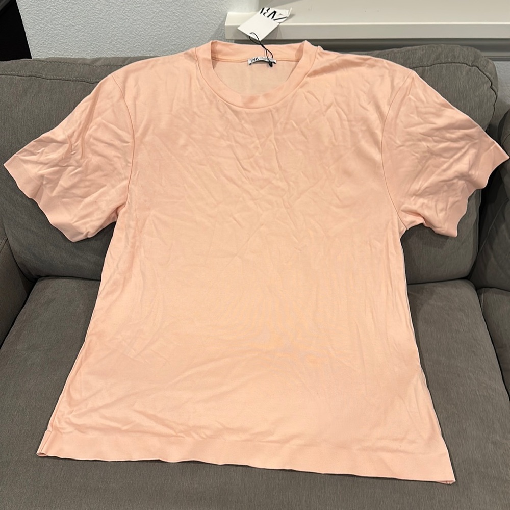 Zara  salmon  t shirt XL
